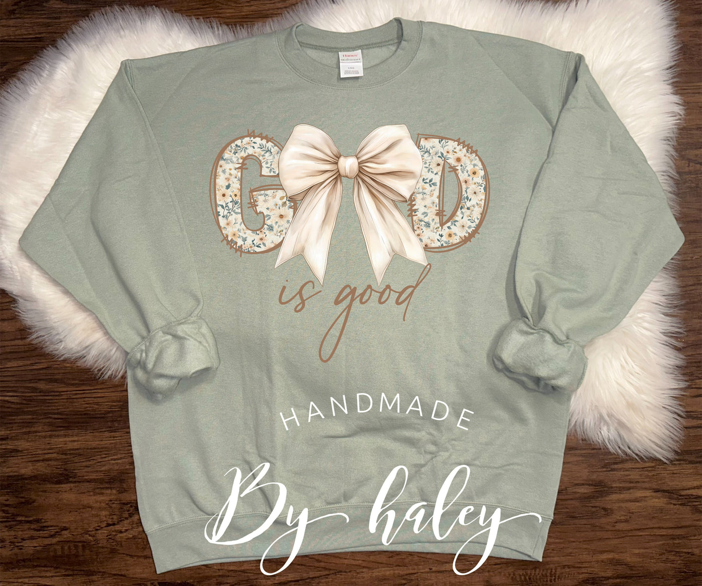 God is Good Bow Crewneck