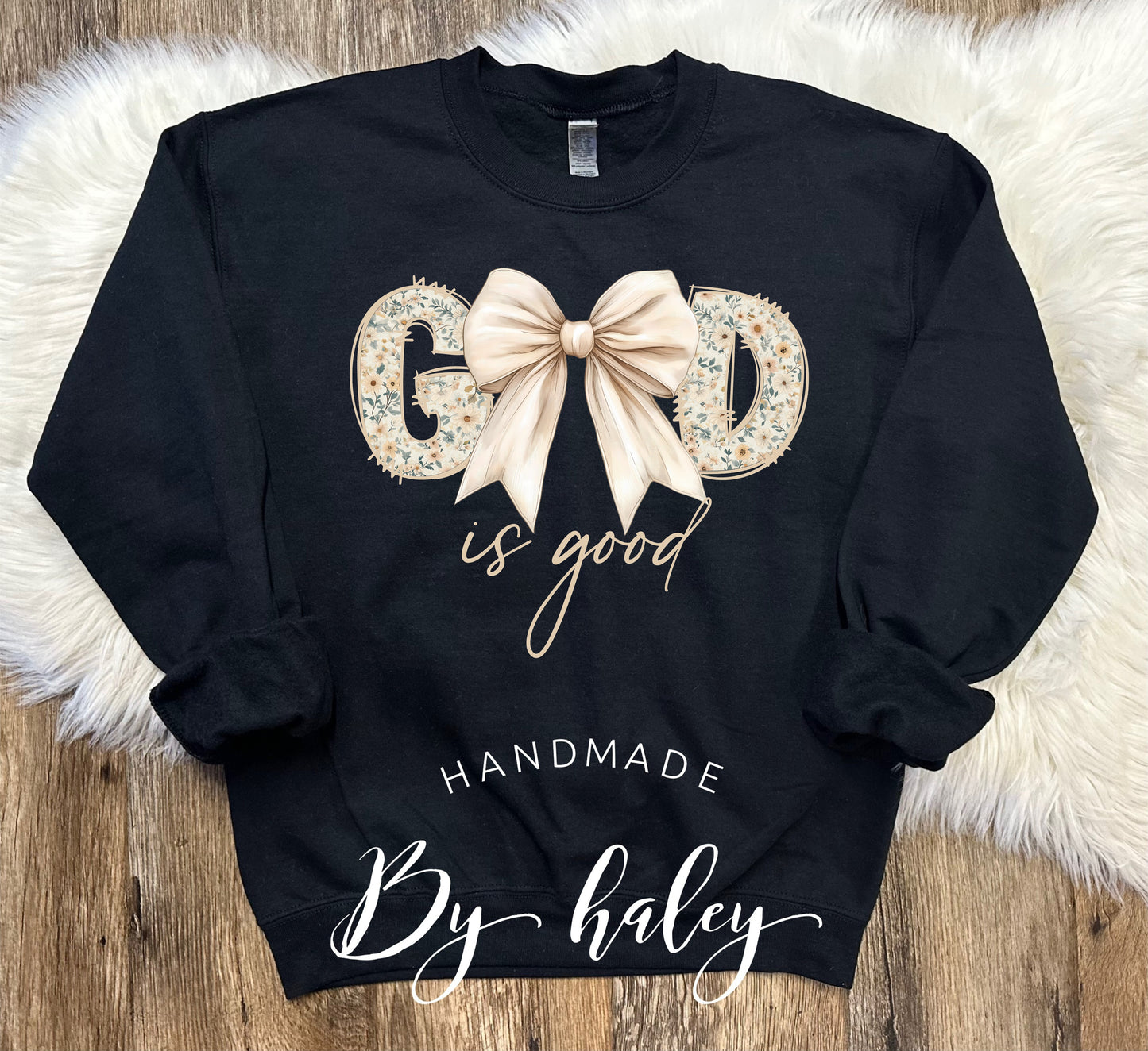 God is Good Bow Crewneck