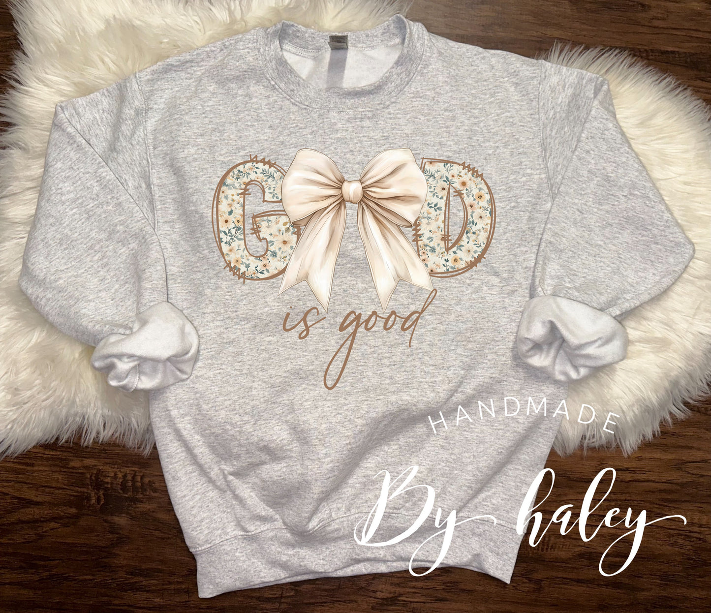 God is Good Bow Crewneck