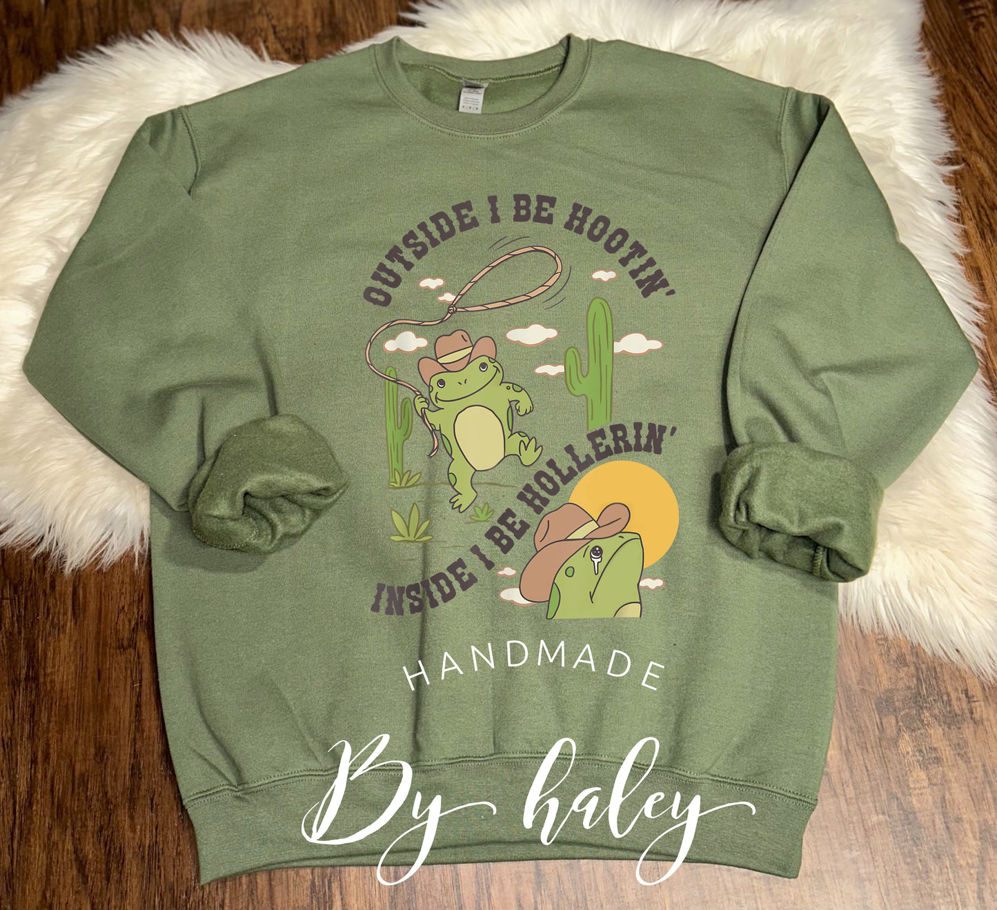 I Be Hootin' Frog Crewneck