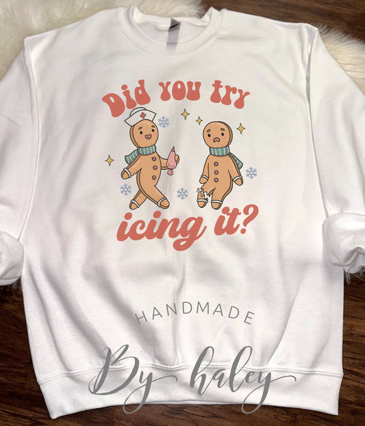 Gingerbread Icing It Nurse Crewneck