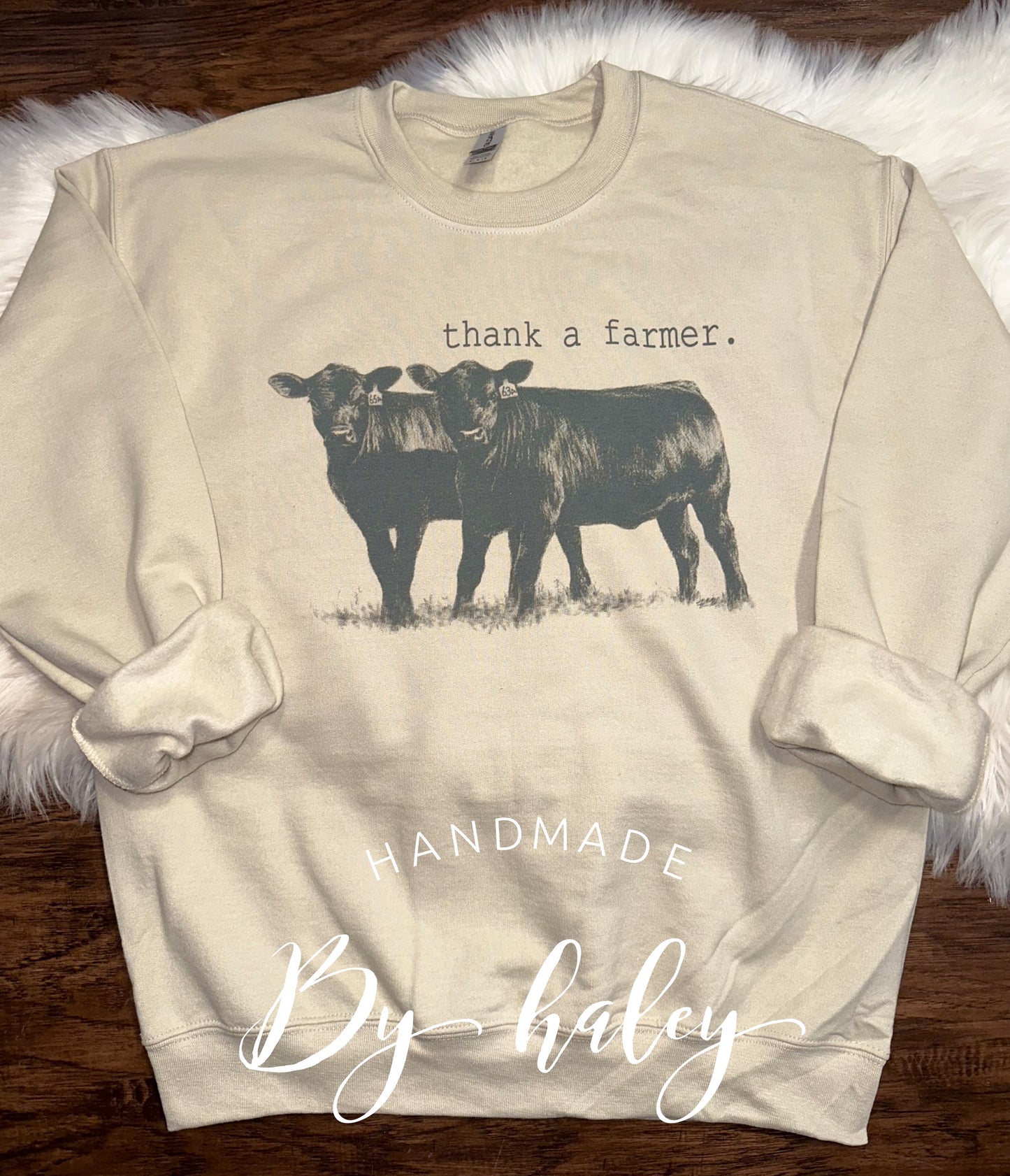 Thank A Farmer Cow Crewneck