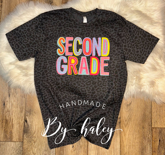 Second Grade Leopard T-Shirt