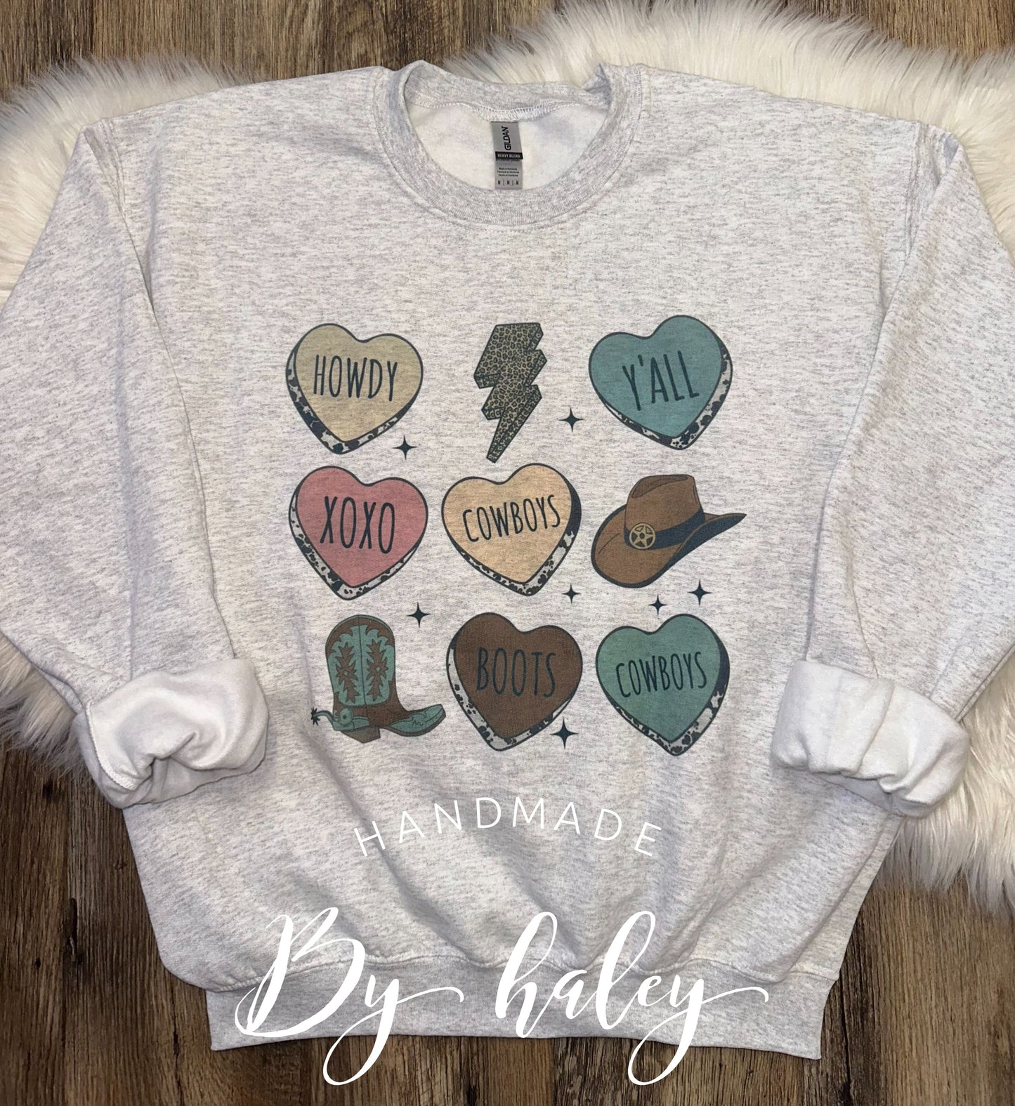 Cowboy Hearts Crewneck