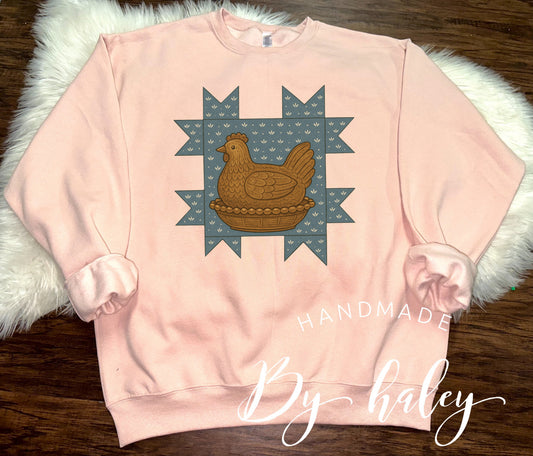 Quilt Hen Crewneck