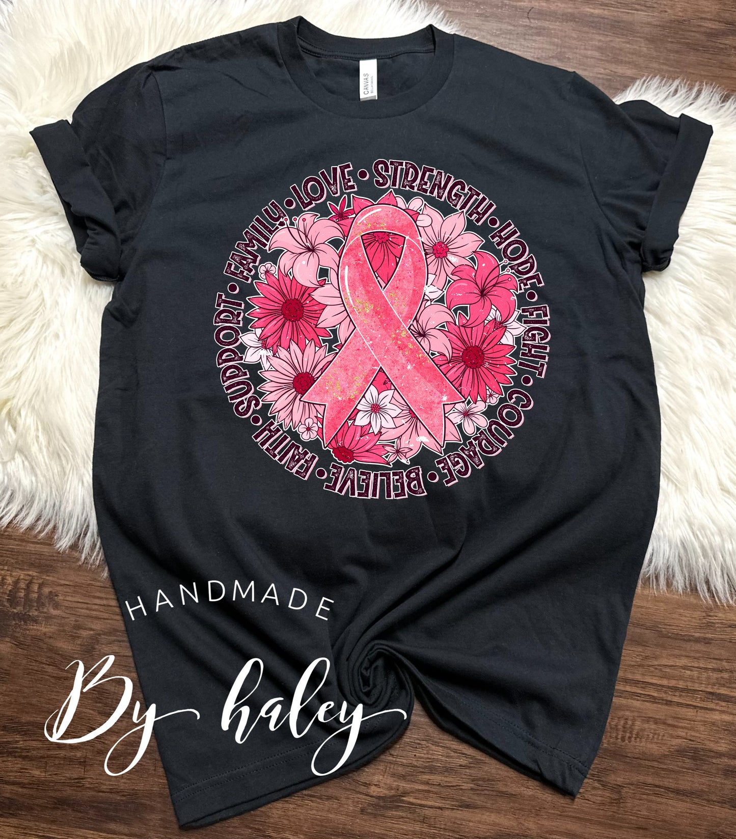 Floral Breast Cancer T-Shirt