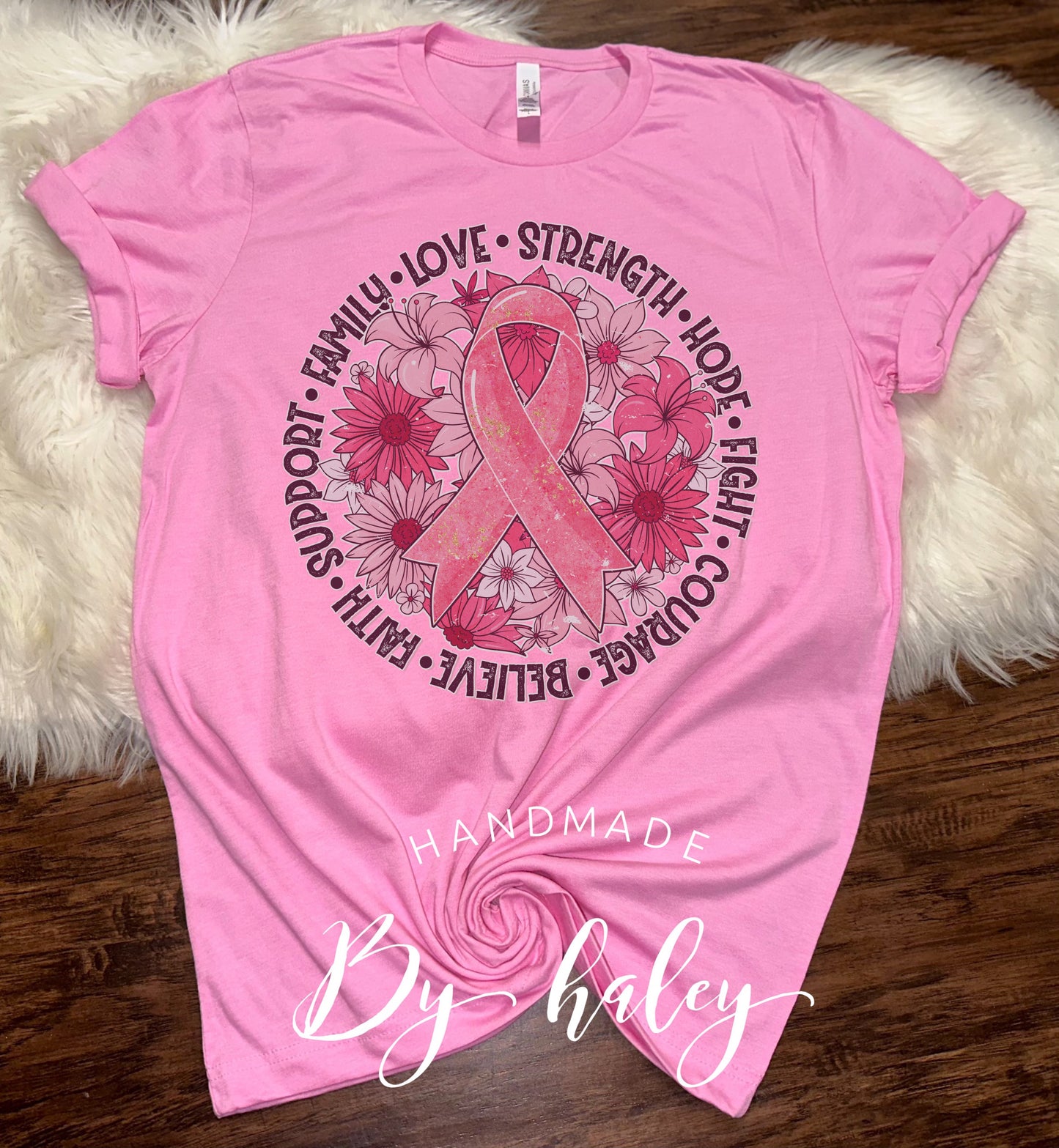 Floral Breast Cancer T-Shirt