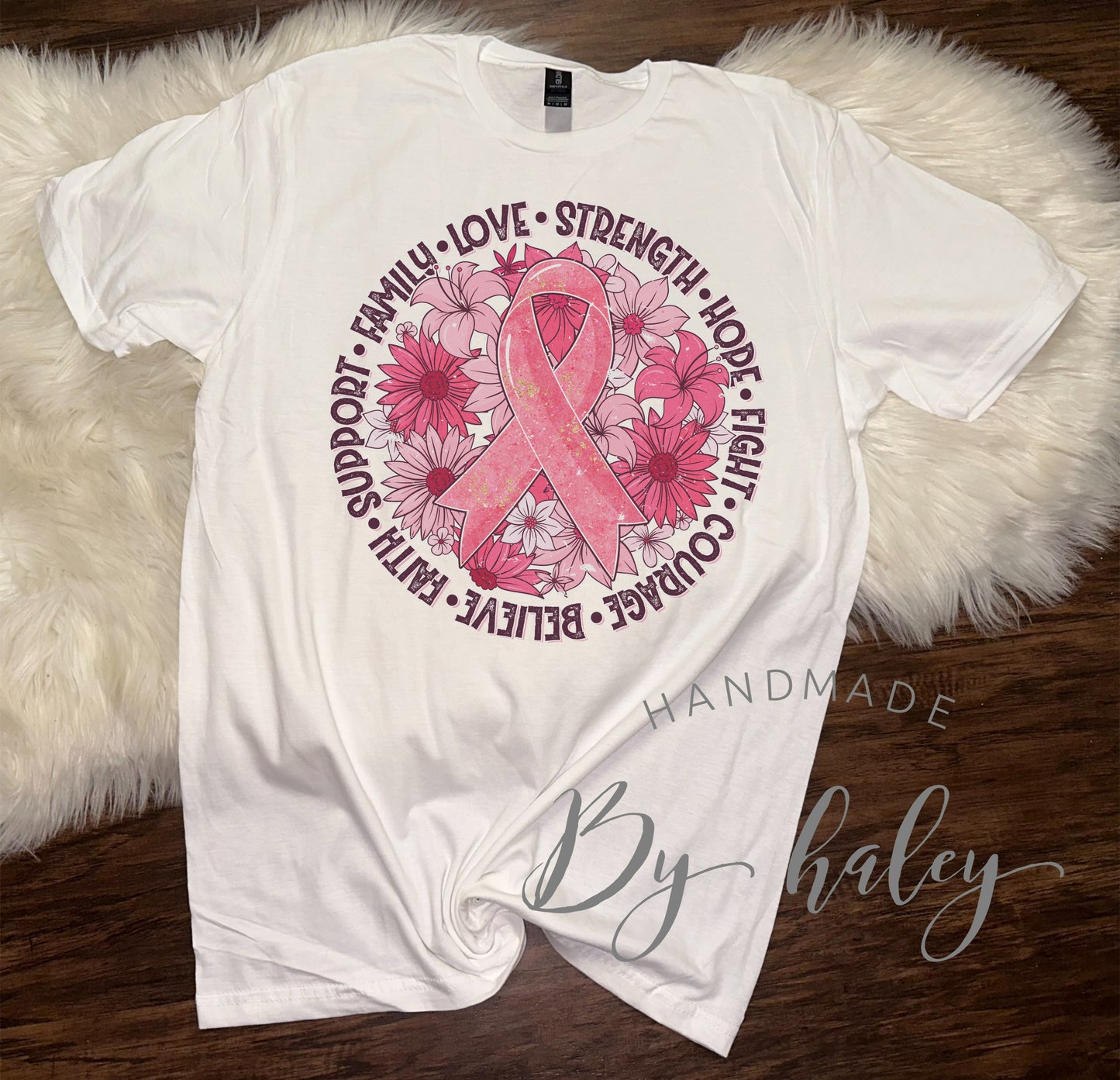 Floral Breast Cancer T-Shirt