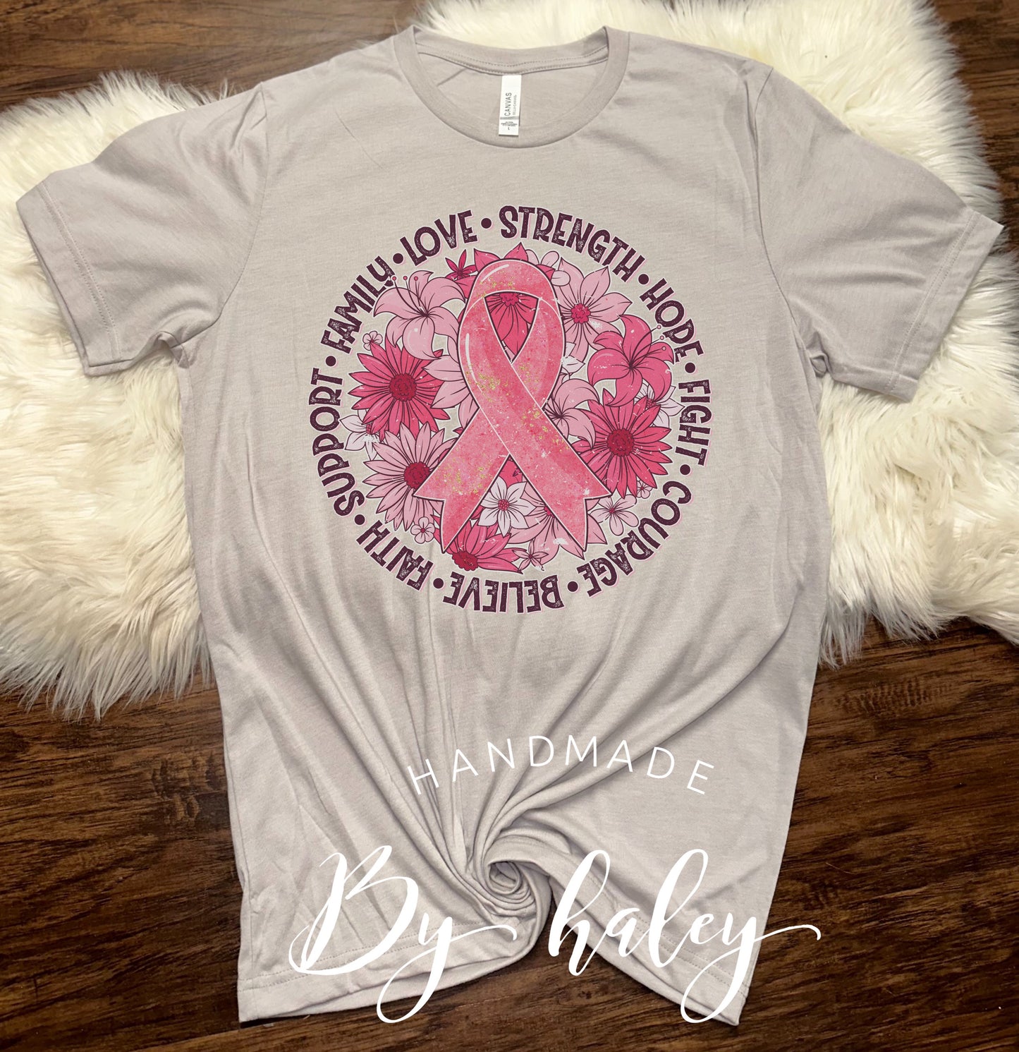 Floral Breast Cancer T-Shirt