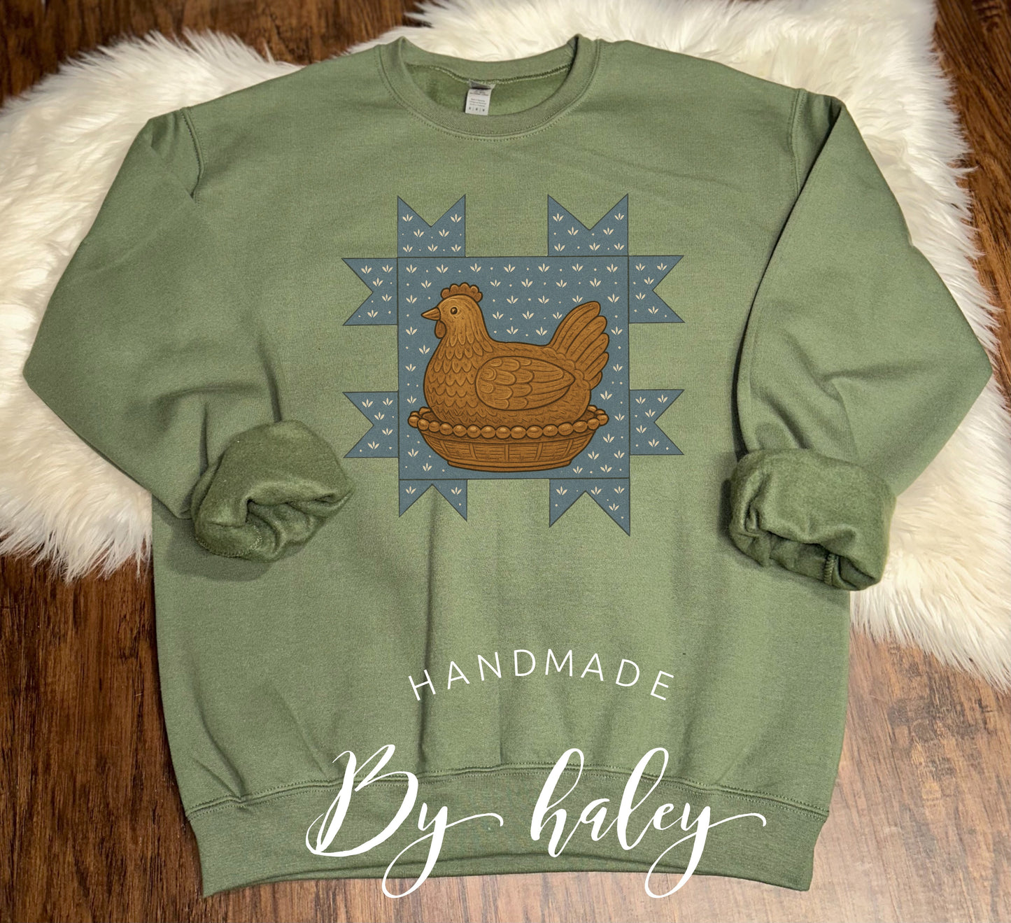 Quilt Hen Crewneck