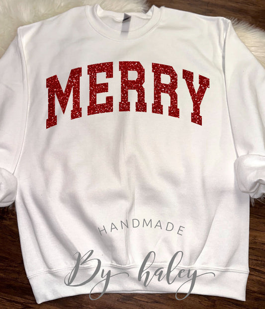 Glitter Merry Crewneck