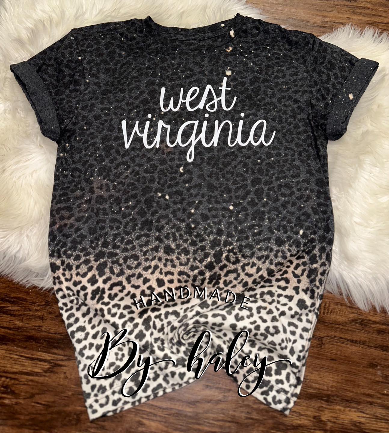 Bleached Leopard West Virginia T-Shirt