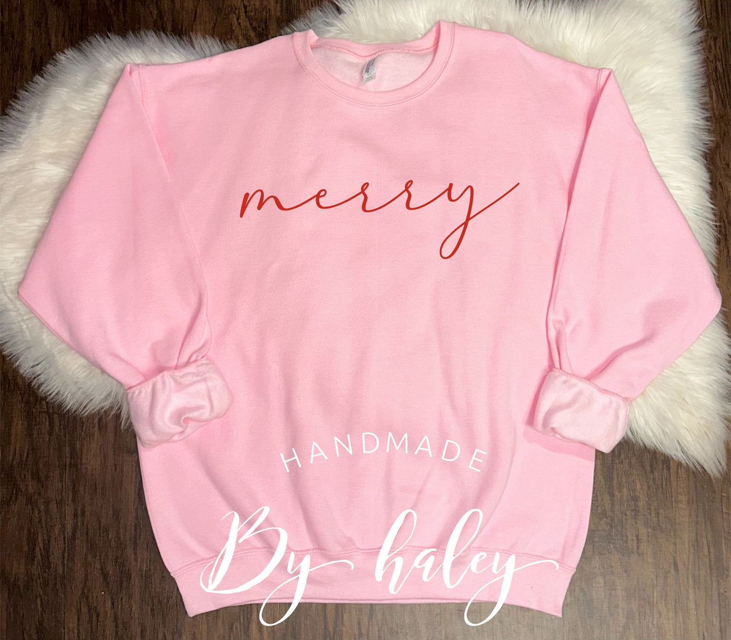 Classy Merry Crewneck (Red Text)