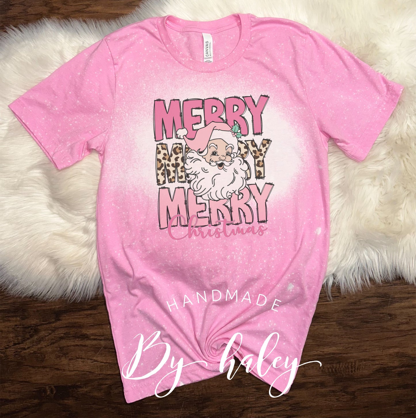 Bleached Retro Pink Merry T-Shirt