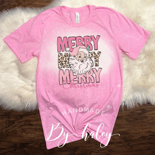 Bleached Retro Pink Merry T-Shirt