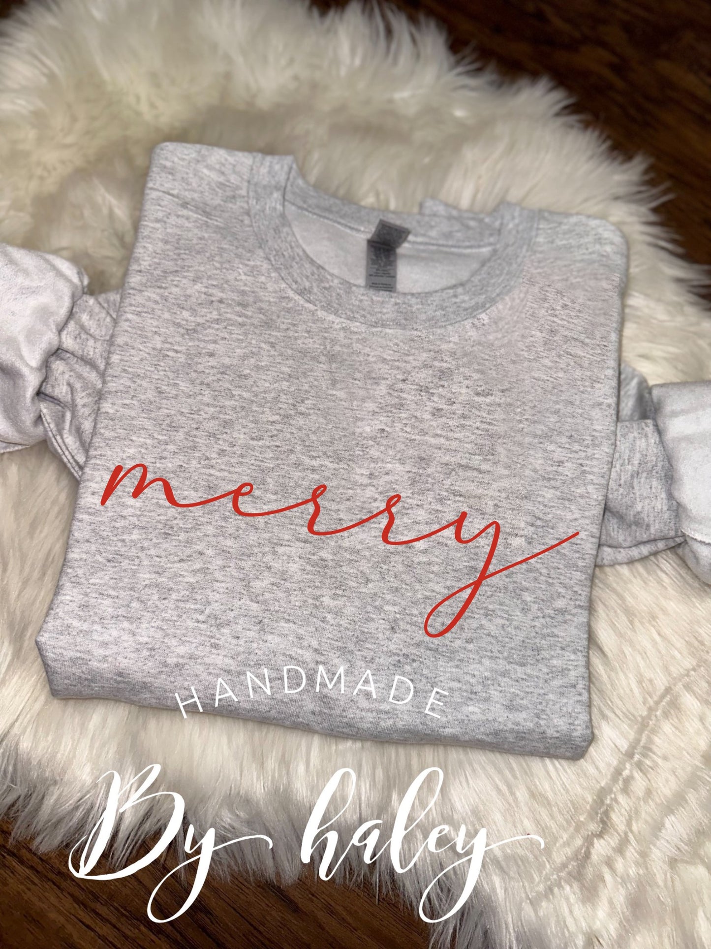 Classy Merry Crewneck (Red Text)