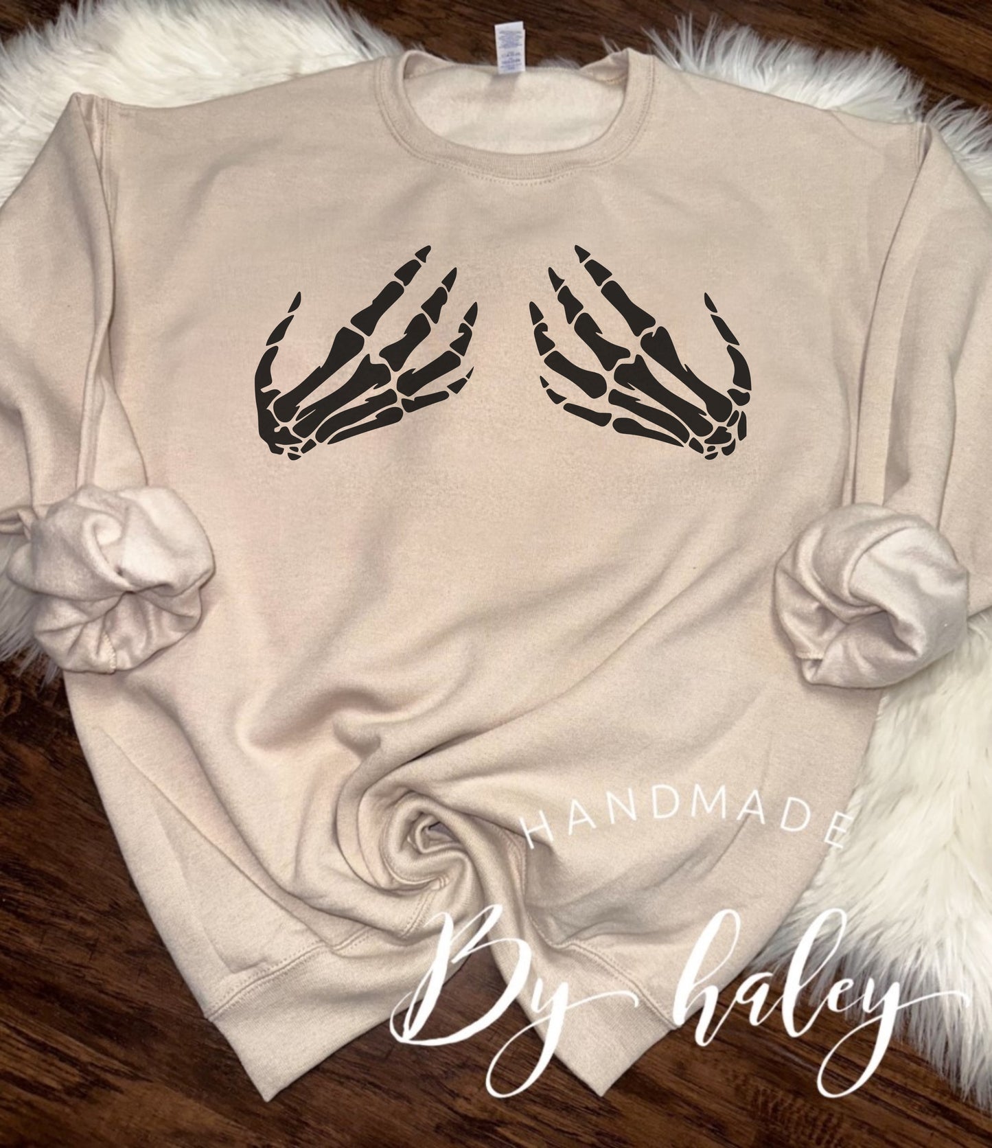 Skeleton Hand Tatas Crewneck