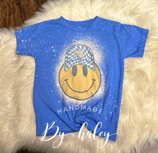 Bleached WV Smiley Hat T-Shirt