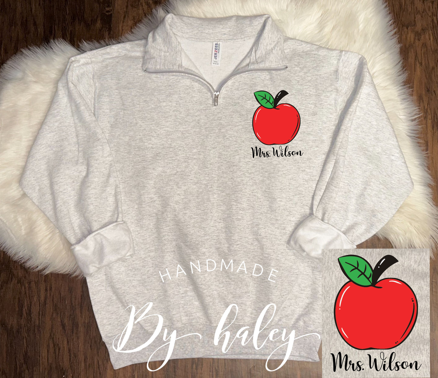 Apple Teacher Quarter Zip