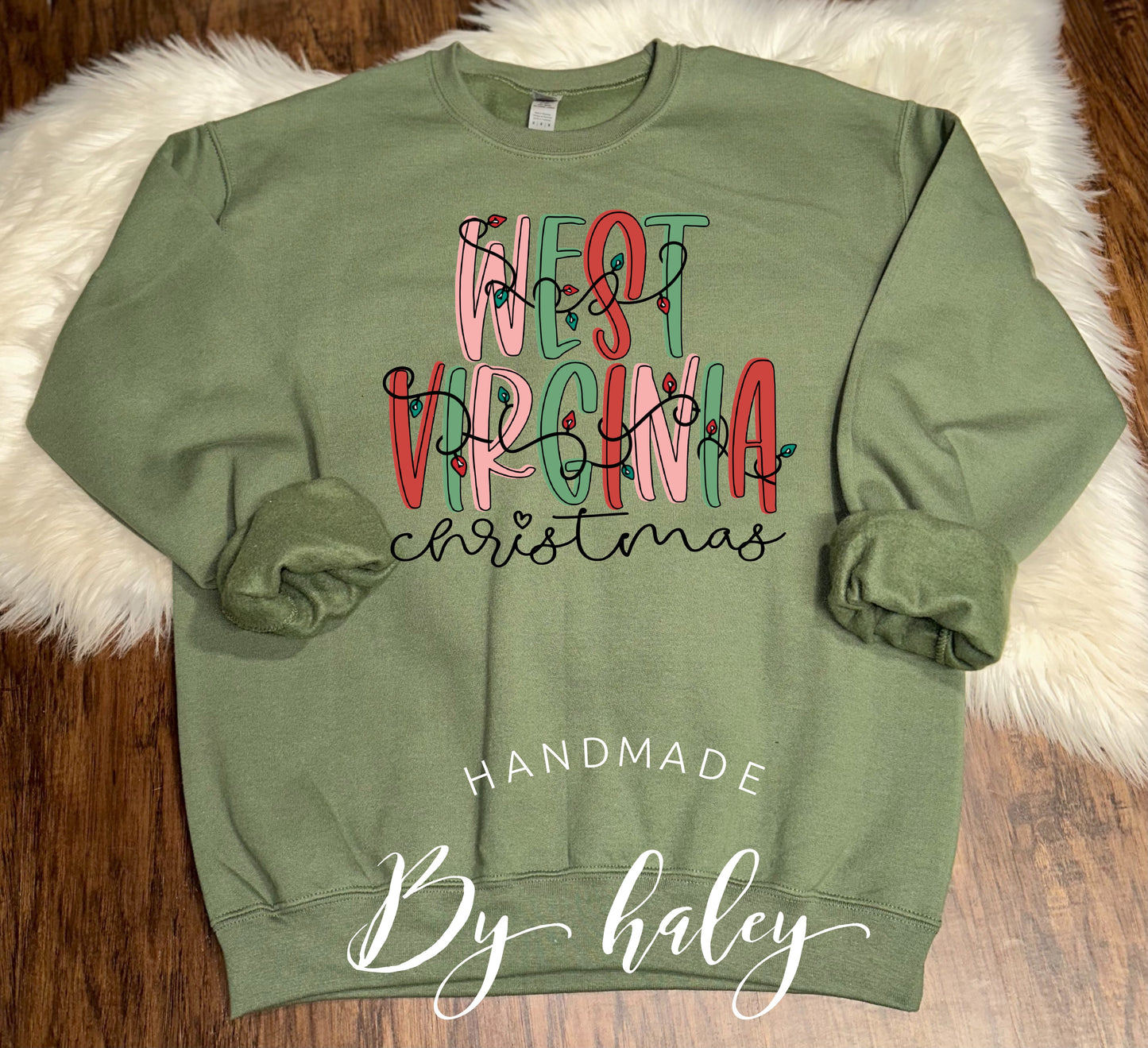 West Virginia Christmas Crewneck