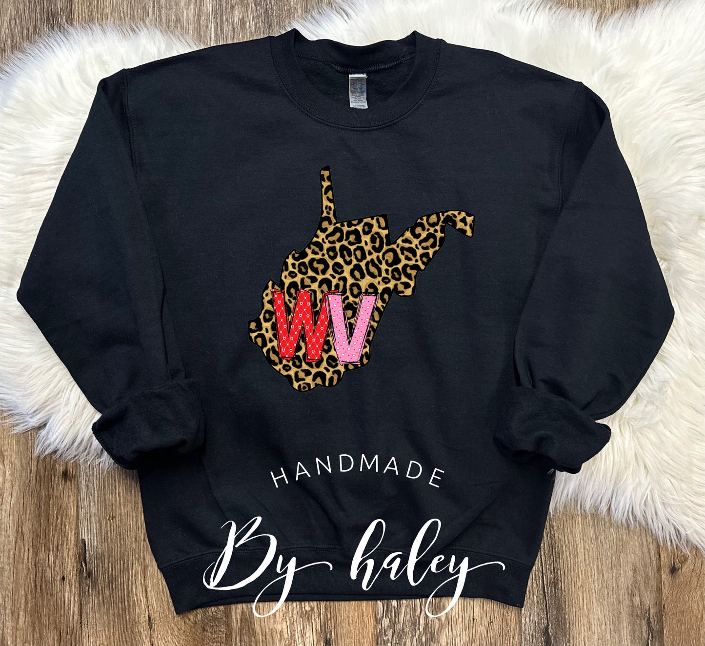 WV Leopard Crewneck