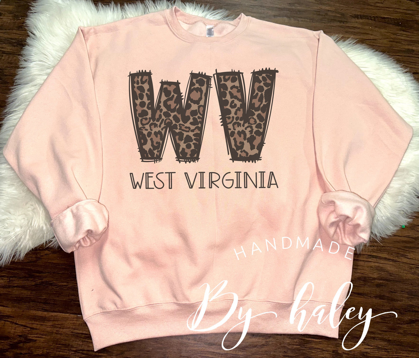 West Virginia Leopard Crewneck