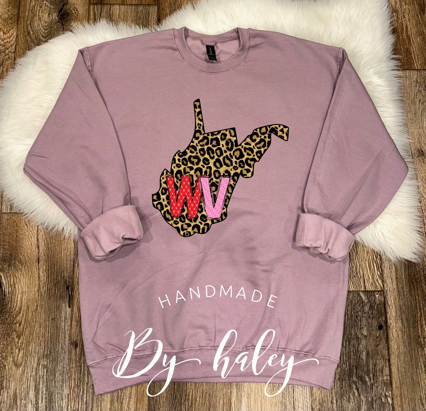 WV Leopard Crewneck