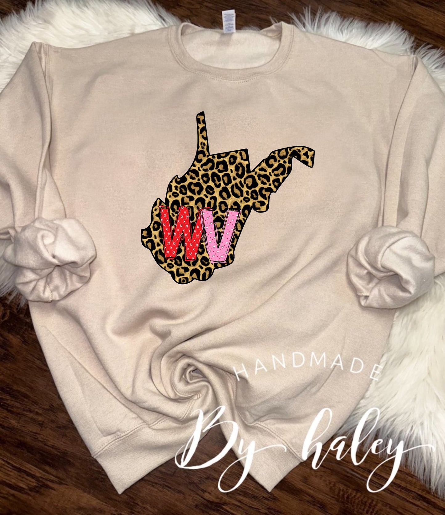 WV Leopard Crewneck