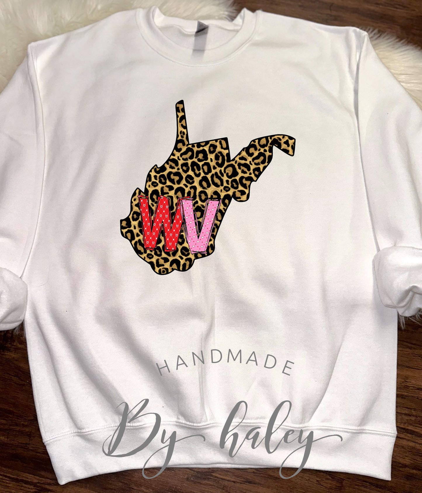 WV Leopard Crewneck