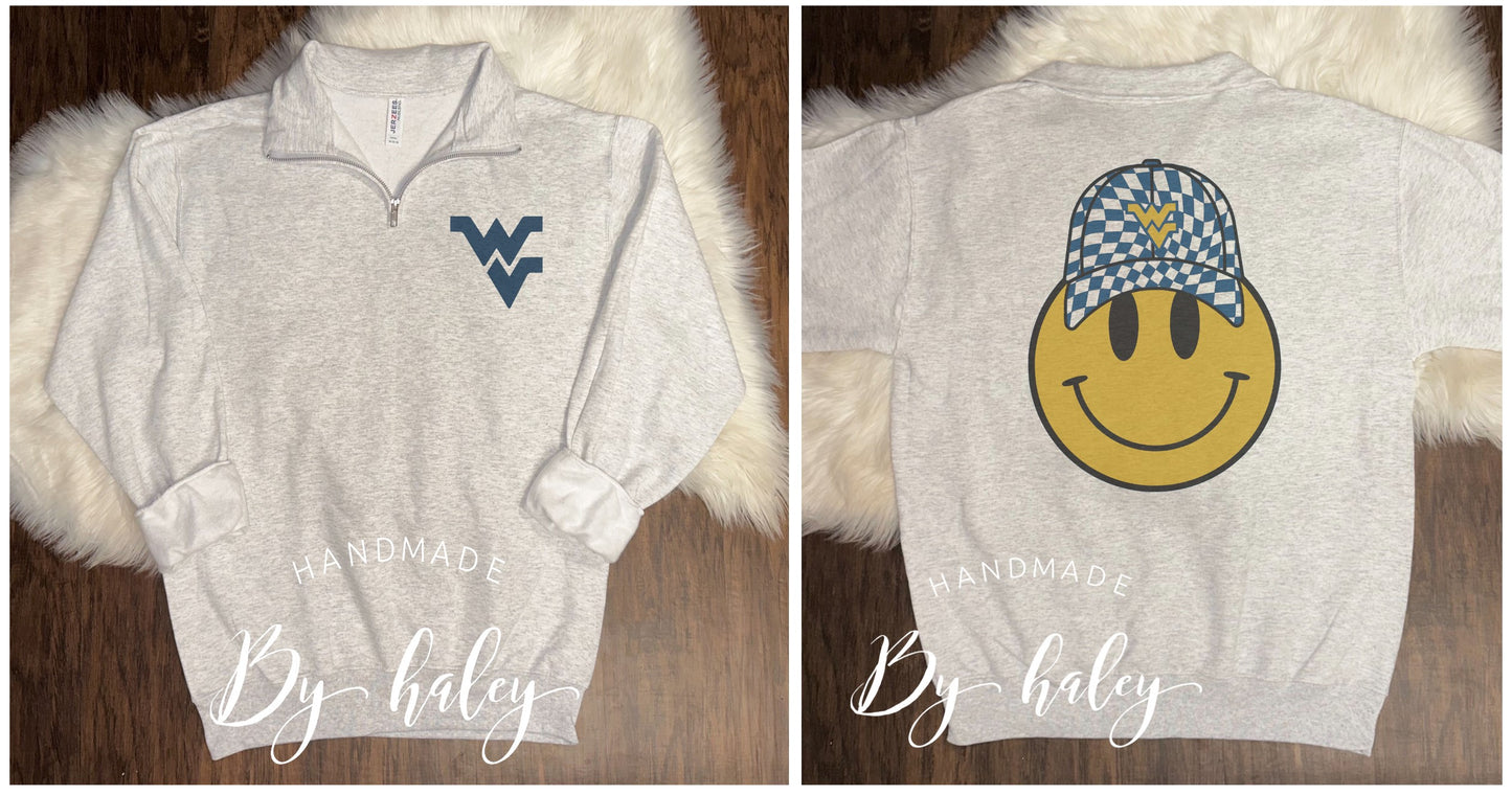 WV Smiley Quarter Zip Sweatshirt