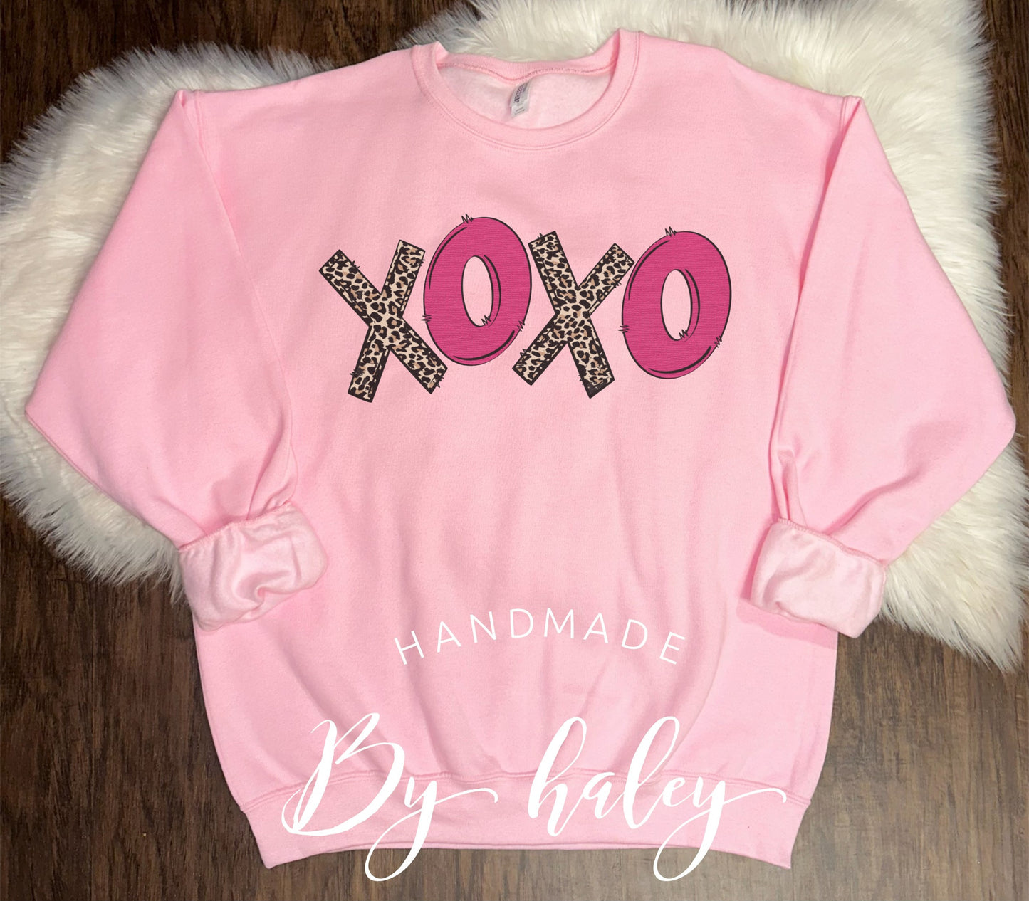 XOXO Leopard Crewneck