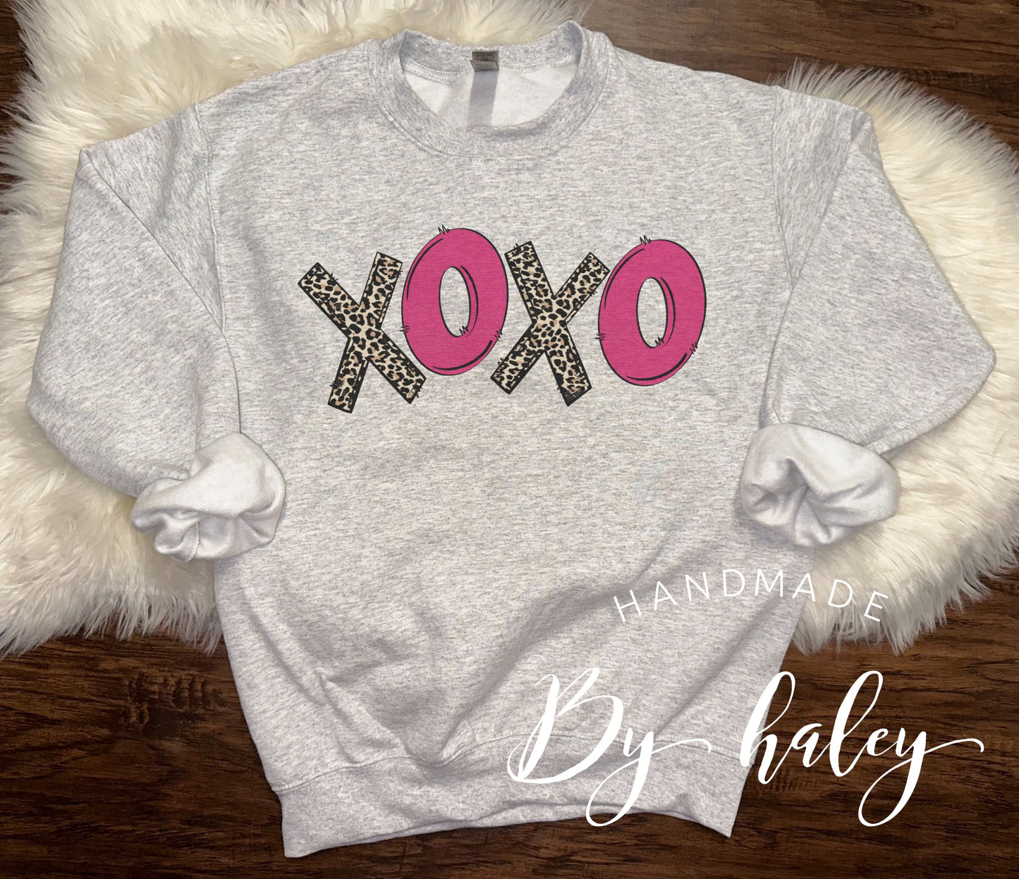 XOXO Leopard Crewneck