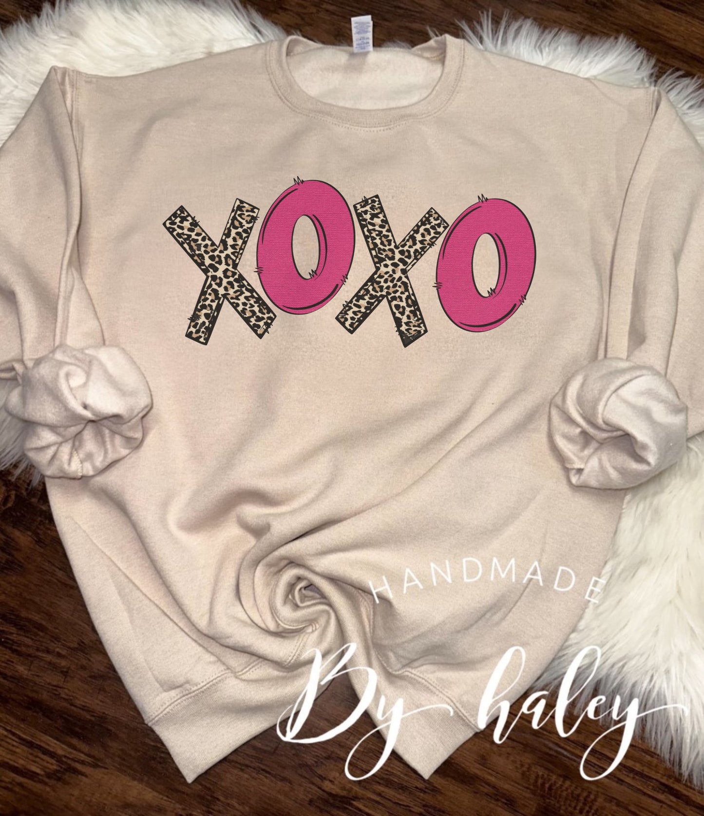 XOXO Leopard Crewneck