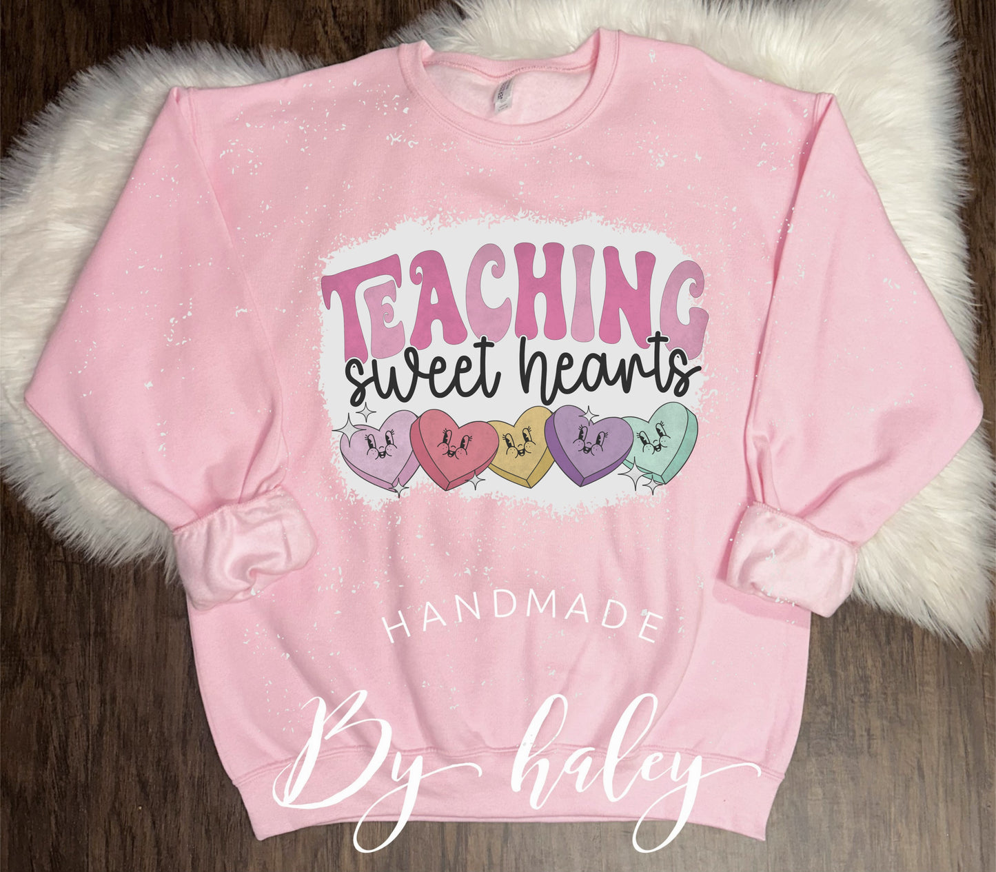 Bleached Teaching Sweet Hearts Crewneck